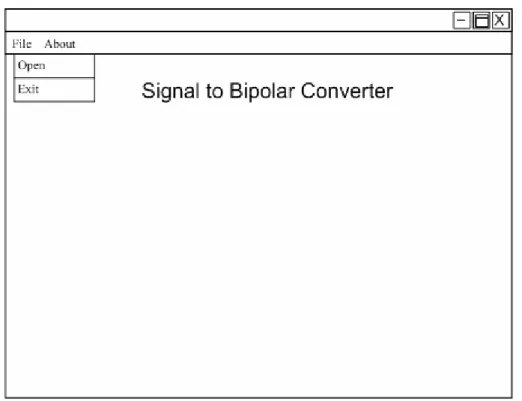 Gambar 3.11. Rancangan Layar Utama Side Program Signal to Bipolar Converter 