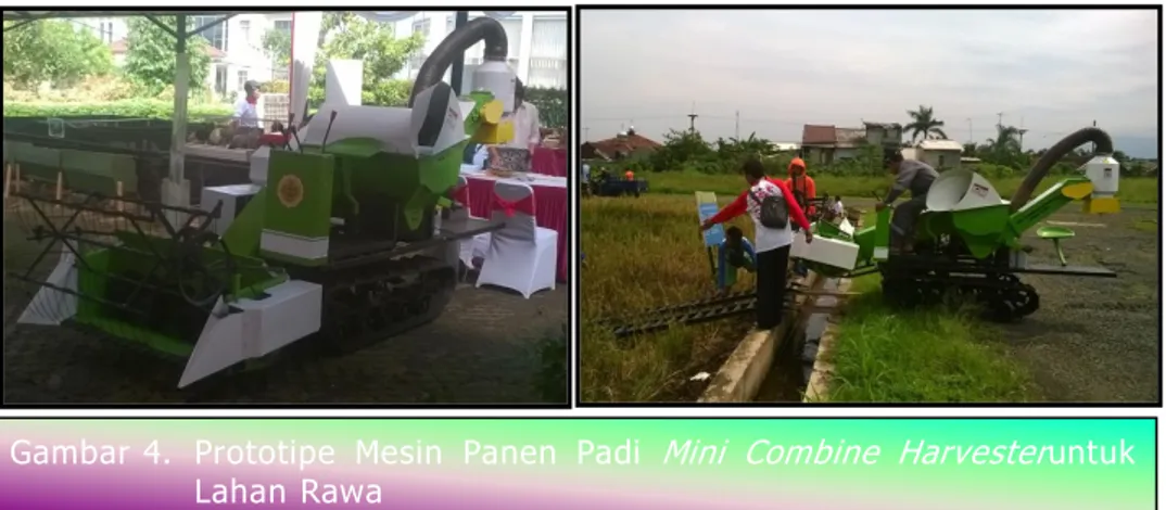 Gambar 4. Prototipe Mesin Panen Padi Mini Combine Harvester untuk Lahan Rawa