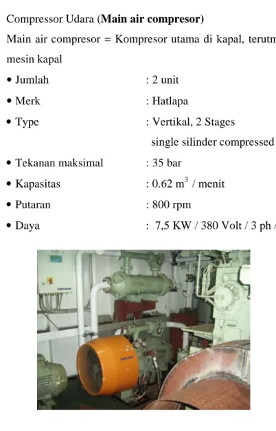 Gambar 3.6  Main air compresor 