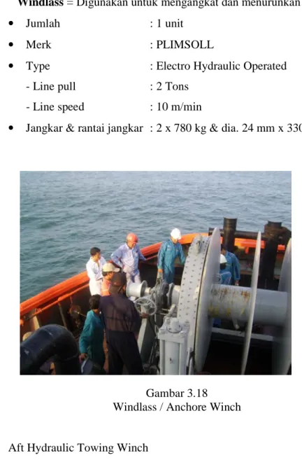 Gambar 3.18  Windlass / Anchore Winch 