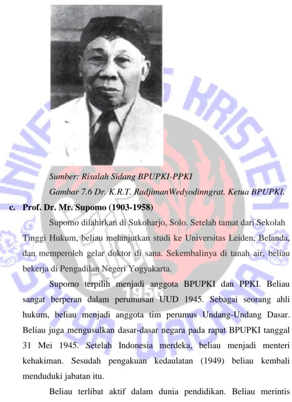 Gambar 7.6 Dr. K.R.T. RadjimanWedyodinngrat, Ketua BPUPKI. 