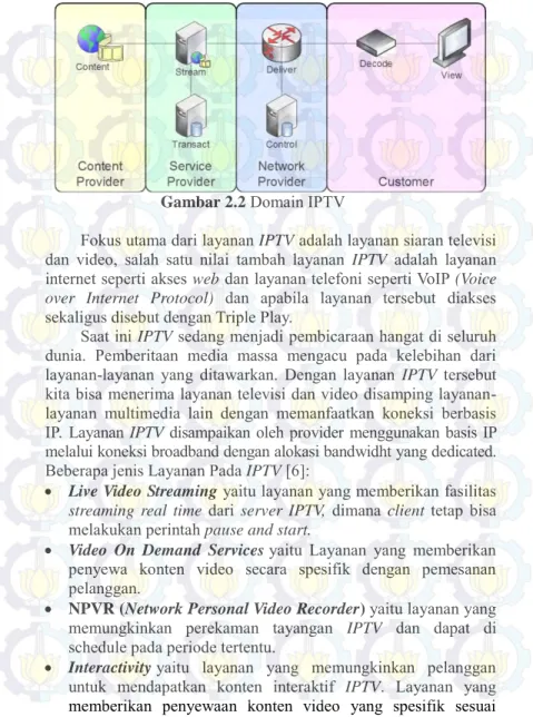 Gambar 2.2  Domain IPTV 