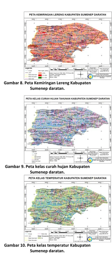 Gambar 6. Peta tekstur tanah Kabupaten Sumenep  daratan.  
