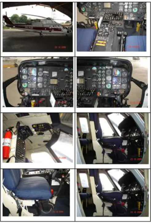 Gambar 2. Display Cockpit dan Kursi Duduk Helicopter Sikorsky S-76a 
