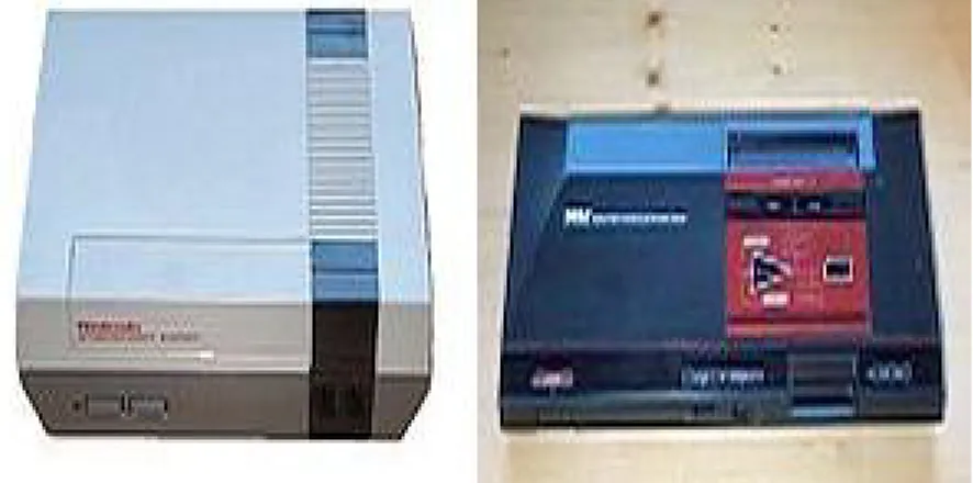 Gambar 2.4 Konsol Game Famicom dan SEGA  2.2.4.  Generasi keempat 