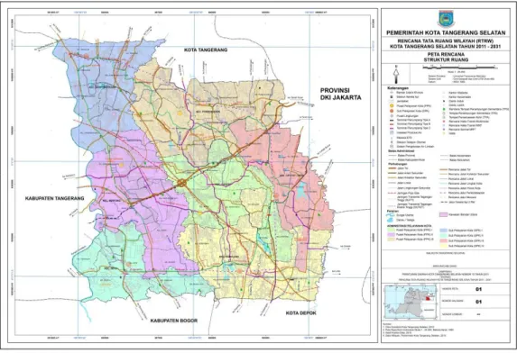 Gambar 5. 1 Peta Struktur Ruang Kota Tangerang Selatan 