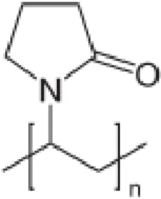 Gambar 4. Struktur molekul PVP  Keterangan : Jumlah n &gt; 1.000.000 