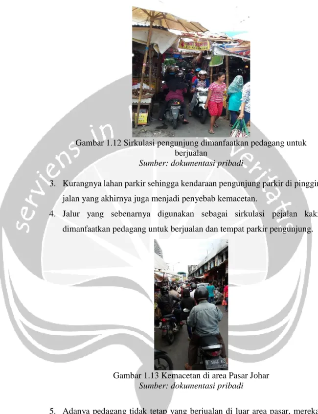 Gambar 1.13 Kemacetan di area Pasar Johar  Sumber: dokumentasi pribadi 