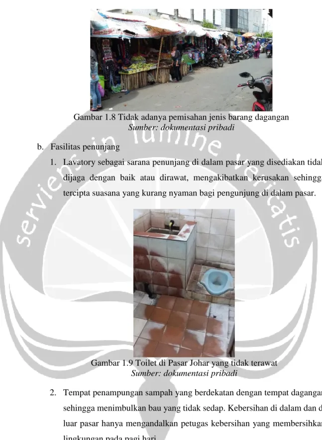 Gambar 1.9 Toilet di Pasar Johar yang tidak terawat  Sumber: dokumentasi pribadi 