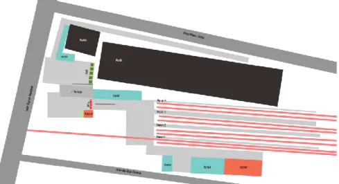 Gambar 4.1. Siteplan Stasiun Bogor  Sumber: Data pribadi, 2020 