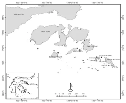 Gambar 1. Lokasi Penelitian Kepulauan Banggai, Sulawesi Tengah