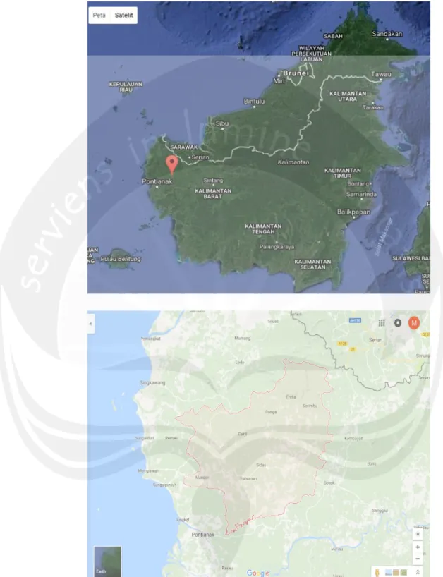 Gambar 2.1 Peta Kabupaten Landak 