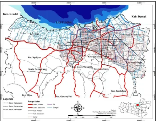 Gambar 1. Peta Lokasi Studi Wilayah Pesisir Kota Semarang (Bappeda, 2010) 