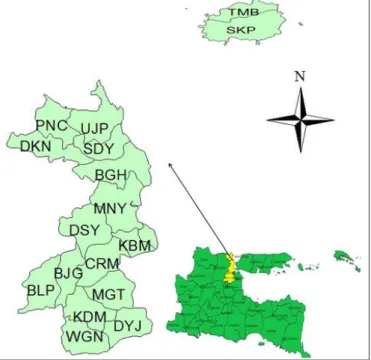 Gambar 3.1 Peta Provinsi Jawa Timur 