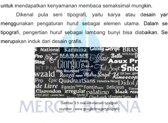 Gambar 3.5 macam-macam typografi  (sumber : www.google/image/typografi) 