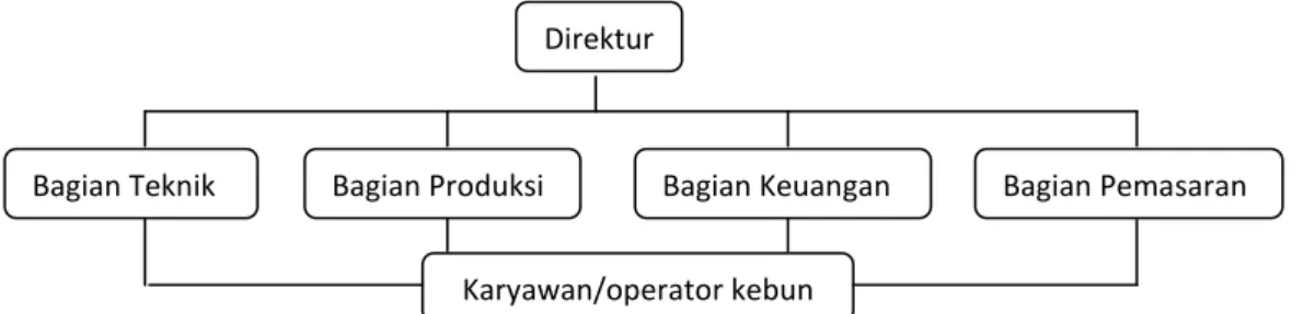 Gambar 2.  Struktur organisasi CV Spirit Wira Utama 