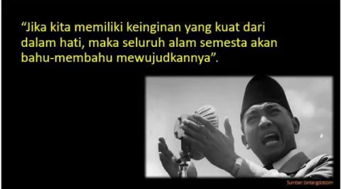 Gambar  di  atas  diketahui  secara  umum  adalah  Soekarno.  Sehingga  tulisan 