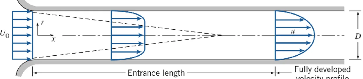 Gambar 2. 1 Boundary Layer Development[5] 