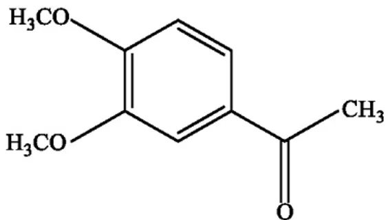Gambar 1. Struktur senyawa 3,4-dimetoksiasetofenon 