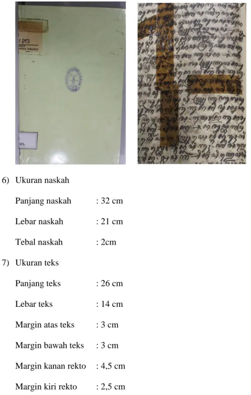 Gambar  17.  Tampilan  naskah  dari  muka  serta  bagian  lembar  naskah  yang  direstorasi