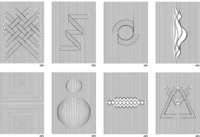 Gambar 2. Garis Vertikal, Garis Horizontal, Garis  Diagonal
