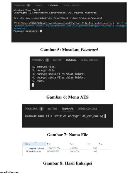 Gambar 5: Masukan Password 