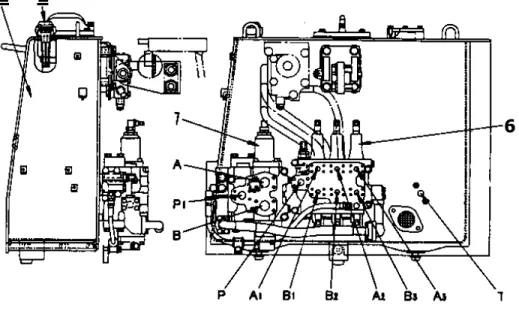 Gambar 3. Konstruksi  Hydraulic  Tank dan  Nama-  nama  Komponen 