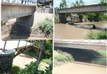 Gambar 4.1 Kondisi di Sungai Welang, konstruksi jembatan 