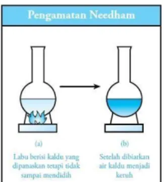 Gambar 2. Percobaan Pengamatan Needham 