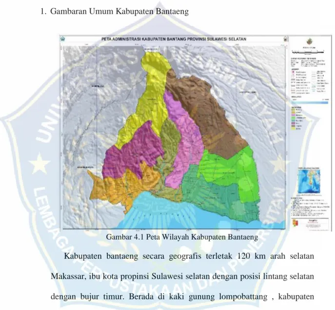 Gambar 4.1 Peta Wilayah Kabupaten Bantaeng 