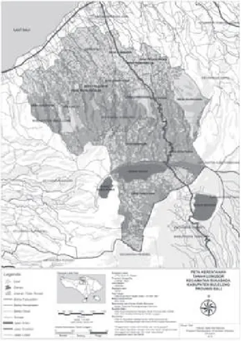 Gambar 2. Peta kerentanan Kecamatan Sukasada