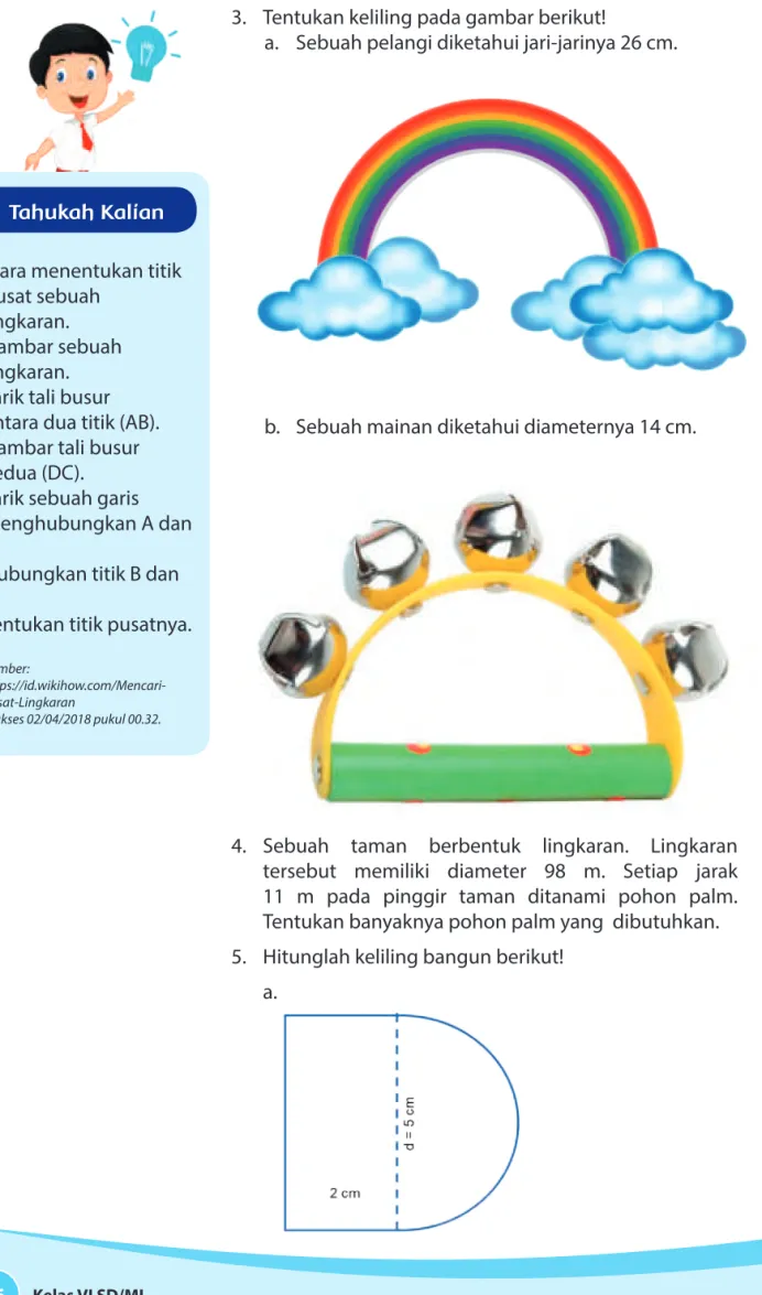 Gambar sebuah  lingkaran.