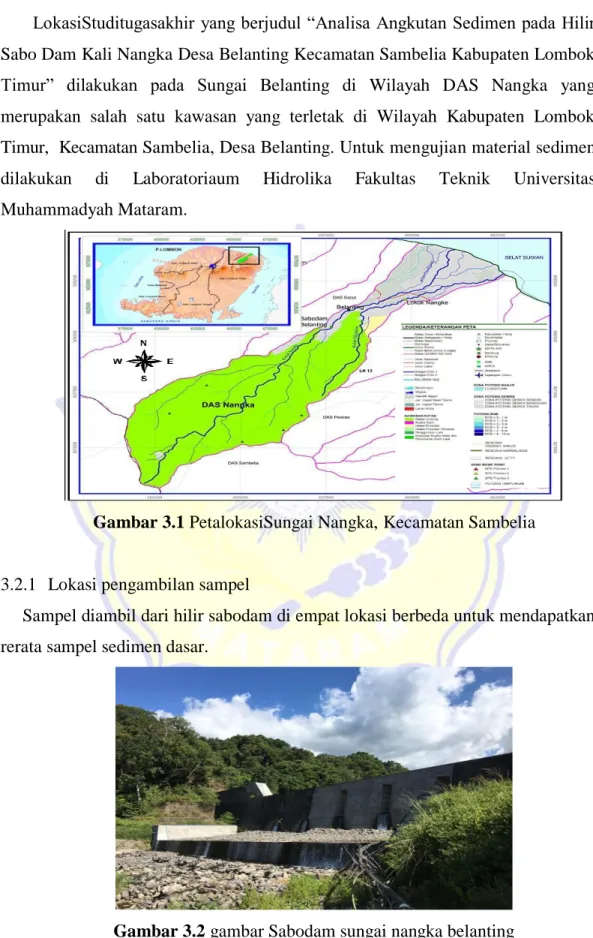 Gambar 3.1 PetalokasiSungai Nangka, Kecamatan Sambelia 
