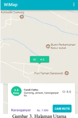Gambar 4. Halaman Utama user  3.1.3  Halaman Daftar Lokasi 
