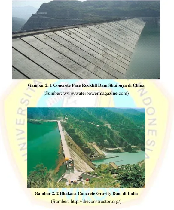 Gambar 2. 1 Concrete Face Rockfill Dam Shuibuya di China (Sumber: www.waterpowermagazine.com) 