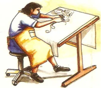 Gambar 12 – 8  Pembuatan Pola Batik 
