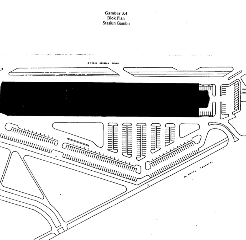 Gambar 3.4 Blok Plan Stasiun Gambir