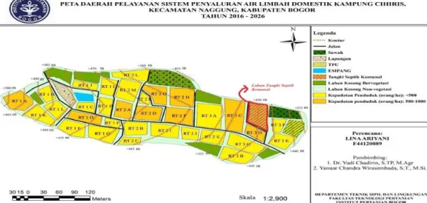Gambar 11  Peta lokasi penempatan tangki septik komunal 