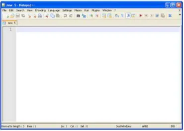 Gambar 2.5 Halaman Awal Notepad++ 