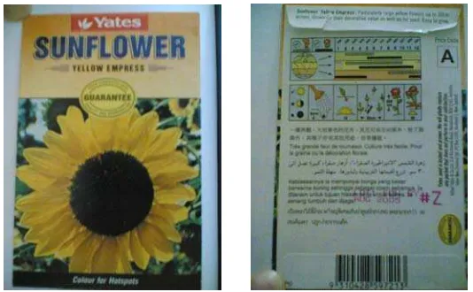 Gambar 4  Merek biji bunga matahari yang digunakan 