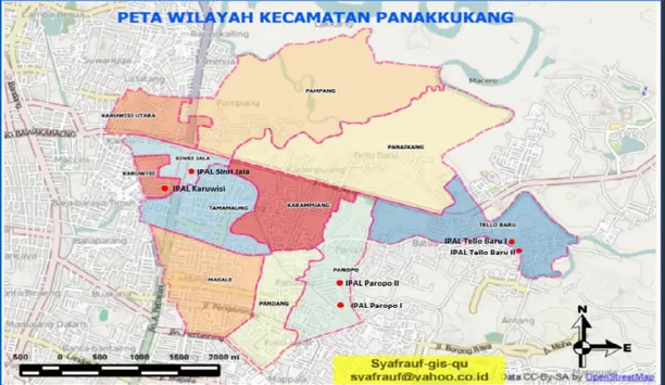 Gambar 3.2 Peta Wilayah Kecamatan Panakukang Sumber : http://makassartabagus.blogspot.com