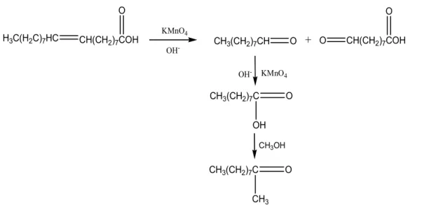 Gambar 1. Reaksi oksidasi dan esterifikasi asam lemak minyak nabati menjadi         metil ester asam lemak (FAME)