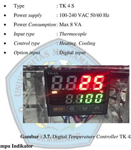 Gambar : 3.7. Digital Temperature Controller TK 4S 