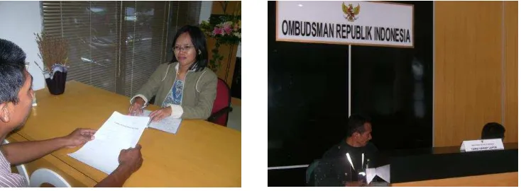 Gambar 1. Asistem Ombudsman Republik Indonesia sedang menerima 