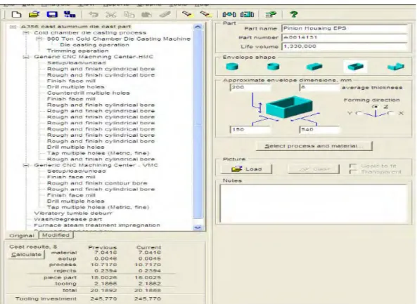 Gambar 2.6 Contoh Penggunaan DFM Concurrent Costing 