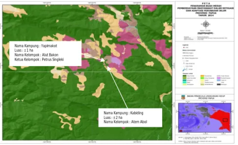 Gambar  5.  Peta Lokasi Penanaman Kopi di Distrik Seram Bakon