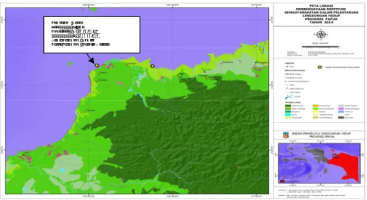 Gambar  11.   Peta Lokasi Penanaman Mangrove di Distrik Risei Sayati