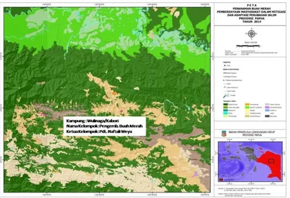 Gambar 1. Peta Lokasi Penanaman Buah Merah di Distrik Kembu
