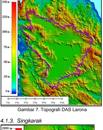Gambar 7. Topografi DAS Larona 