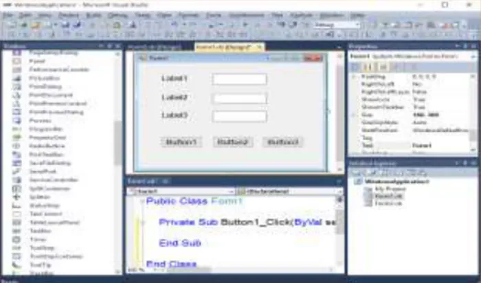 Gambar 1. Aplikasi Visual Basic 2010 